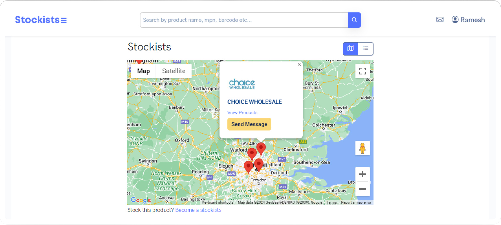 Stockists Locator